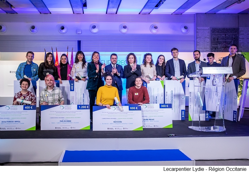 Passation Euroregion : Remise des prix du concours des jeunes influenceurs, Hotel de Region Toulouse, fevrier 2023